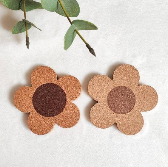 Daisy Flower Cork Coaster