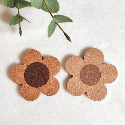 Daisy Flower Cork Coaster