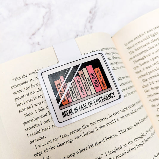 Break In Case Of Emergency Magnetic Bookmark