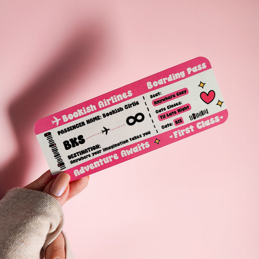 Bookish Boarding Pass Bookmark