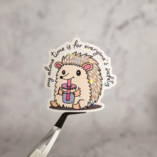My Alone Time Holographic Sticker