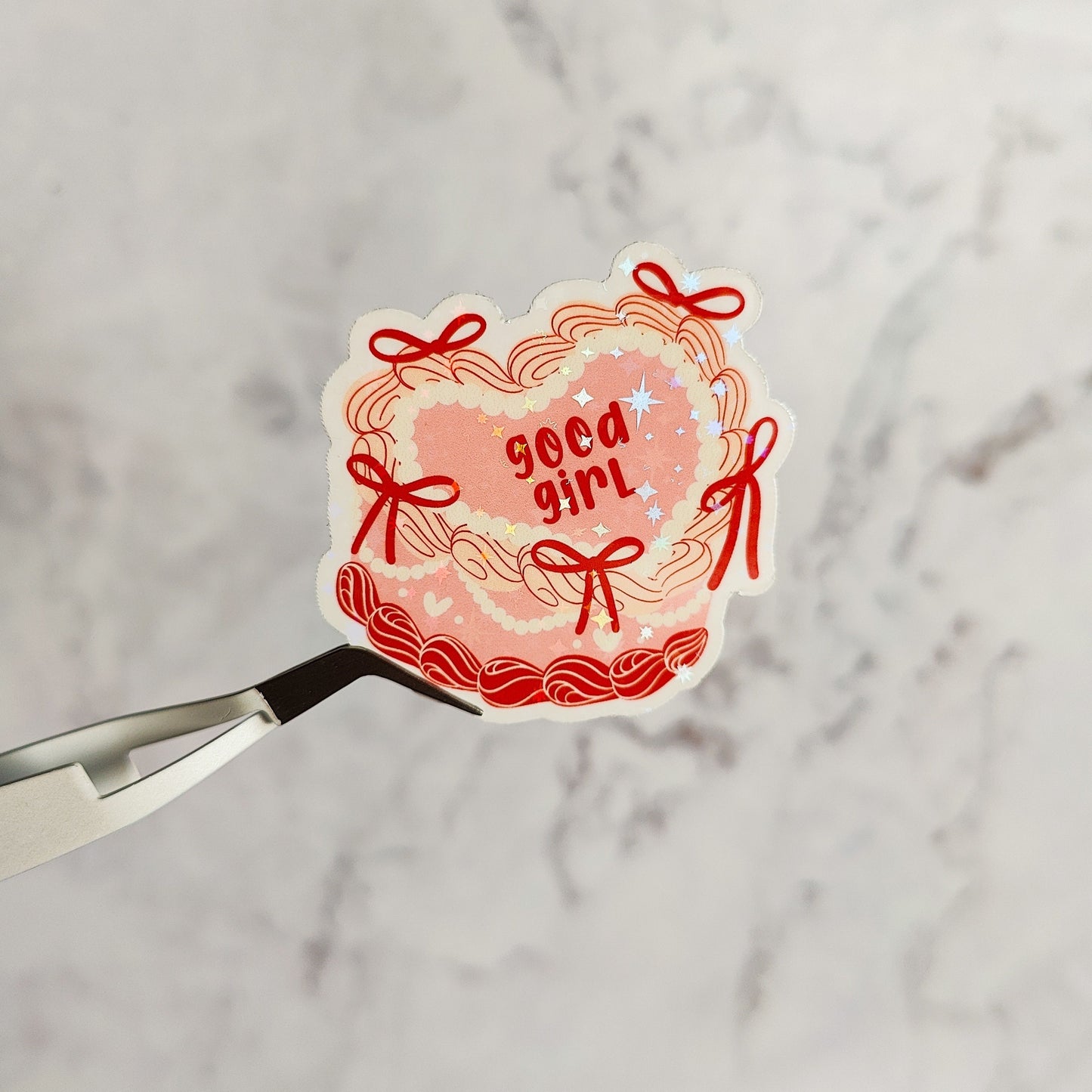 Good Girl Cake Holographic Sticker