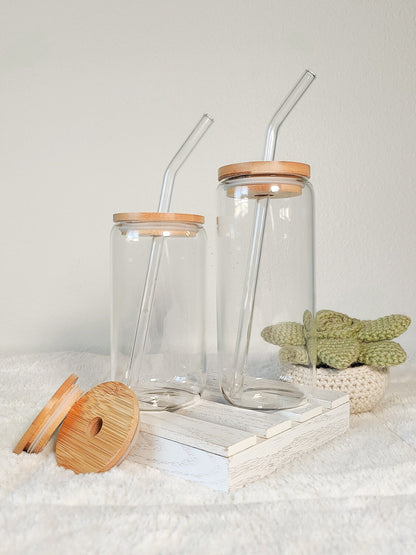 Mini Cactus Glass Coffee Cup | Cute Plant Lover | Libbey Can Glass | Desert Boho Drinkware | Gift for Her