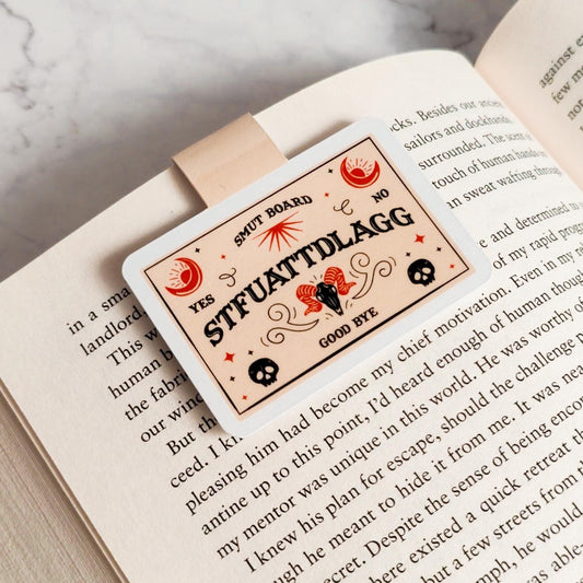 STFUATTDLAGG Magnetic Bookmark, Bookish Water Resistant Bookmark, Halloween Spicy Page Marker, Smut Ouija Board, Smutty Bookworm Gift