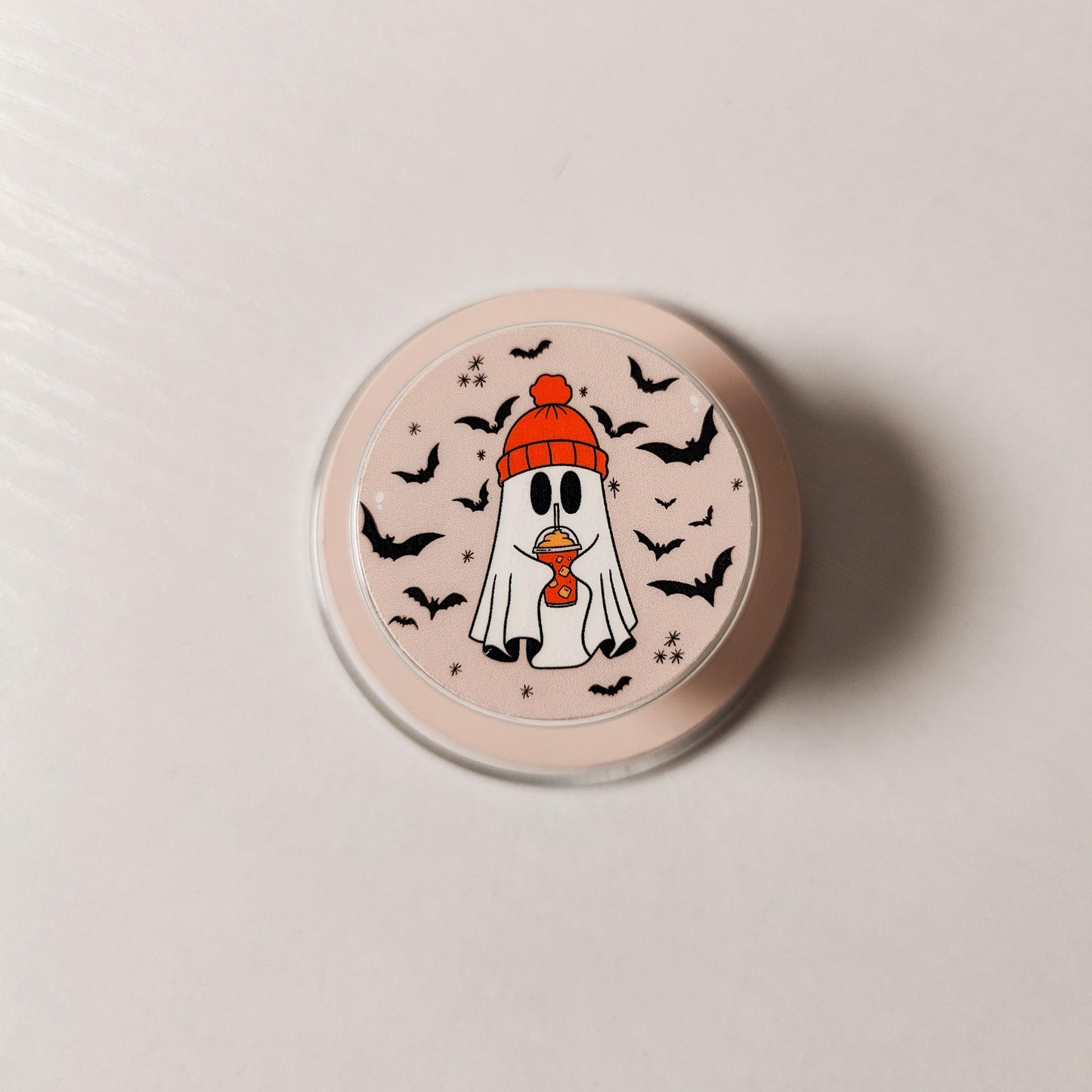 Spooky Fall Grip Sticker Pack, Tablet and Kindle Decor, Cell Phone Case Patches, Phone Grip Decal Accessories, Cute Ghosts and Pumpkin Spice