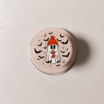 Spooky Fall Grip Sticker Pack, Tablet and Kindle Decor, Cell Phone Case Patches, Phone Grip Decal Accessories, Cute Ghosts and Pumpkin Spice