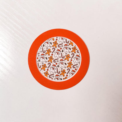 Christmas Winter Grip Sticker Pack, Tablet and Kindle Decor, Cell Phone Case Patches, Phone Grip Decal Accessories, Gingerbread and Snowmen