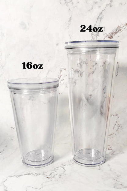 Christmas Trees 24oz Acrylic Tumbler, Glow In The Dark Christmas Cup, Snowflakes, Reusable Cup with Straw, Stocking Stuffer, Holiday Gift