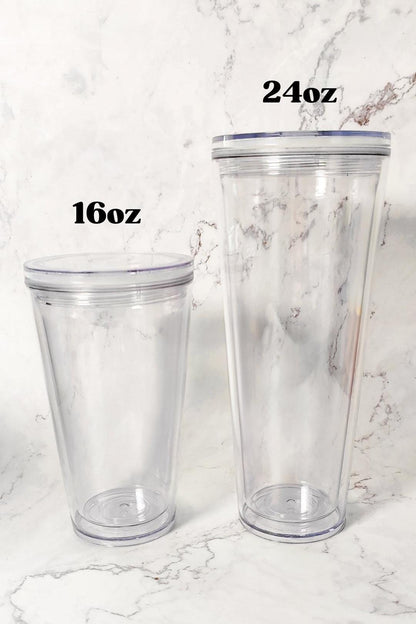 Ho Ho Ho 24oz Acrylic Tumbler, Cute Christmas Cup, Christmas Gift, Reusable Cup with Straw, Stocking Stuffer, Holiday Gift