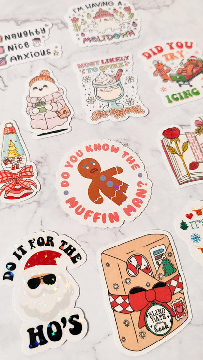 It's Beginning To Look A Lot Like Fuck This Holographic Sticker, Sarcastic Humor, Stocking Stuffer Gift, Kindle E-Reader Decor