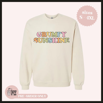 Grumpy Sunshine Crewneck, Bookish Crew, Cute Romance Trope Sweater, Enemies To Lovers Reader, Booktok Aesthetic, Book Bestie Gift