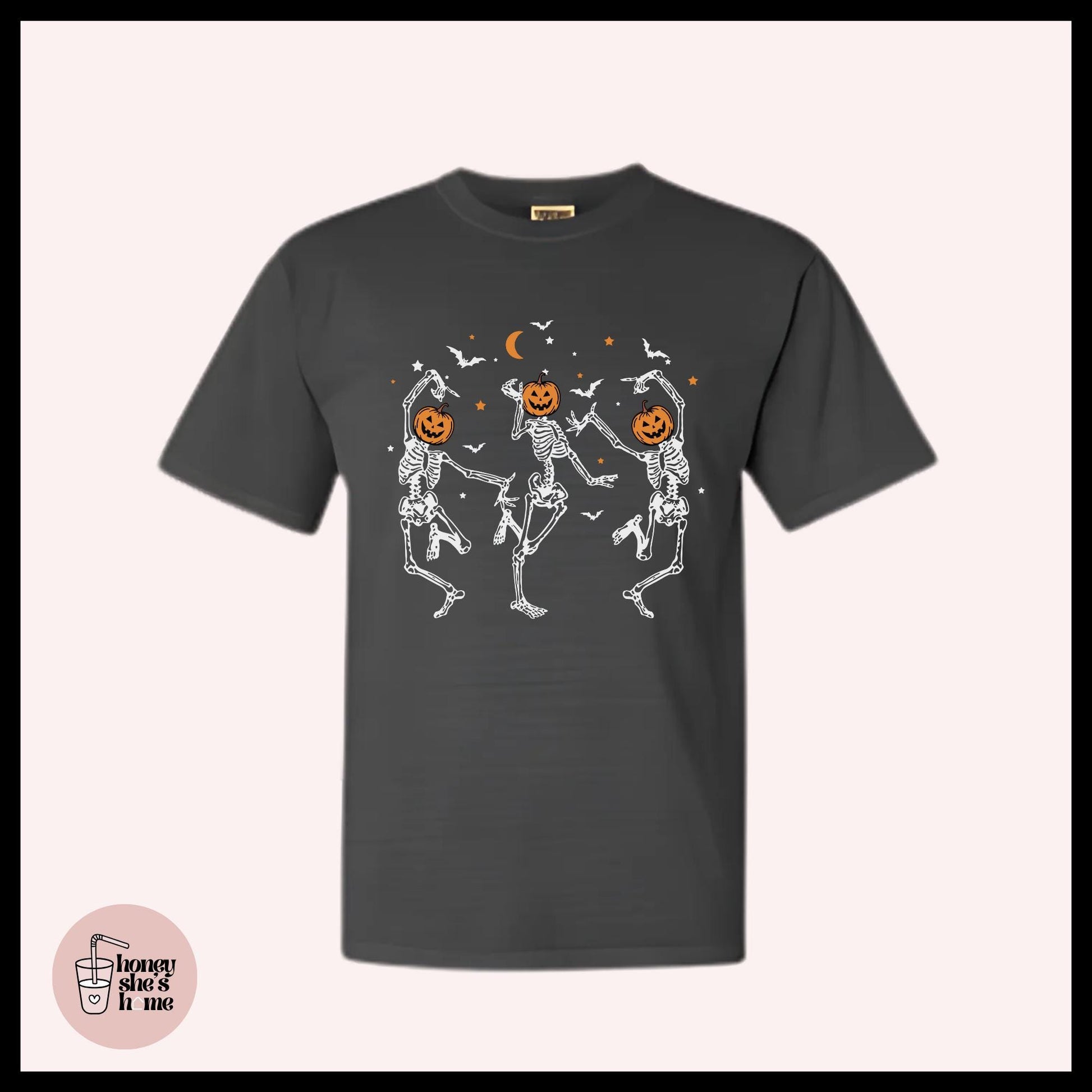 Dancing Skeletons T-shirt, Skelly Lover Shirt, Casual Soft Cotton Tee, Skull Comfy Top, Cute Skellies, Spooky Season Gift