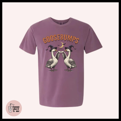 Goosebumps T-shirt, Halloween Animal Lover Shirt, Cute Casual Soft Cotton Tee, Fall Comfy Top, Farm Animals, Spooky Season Gift
