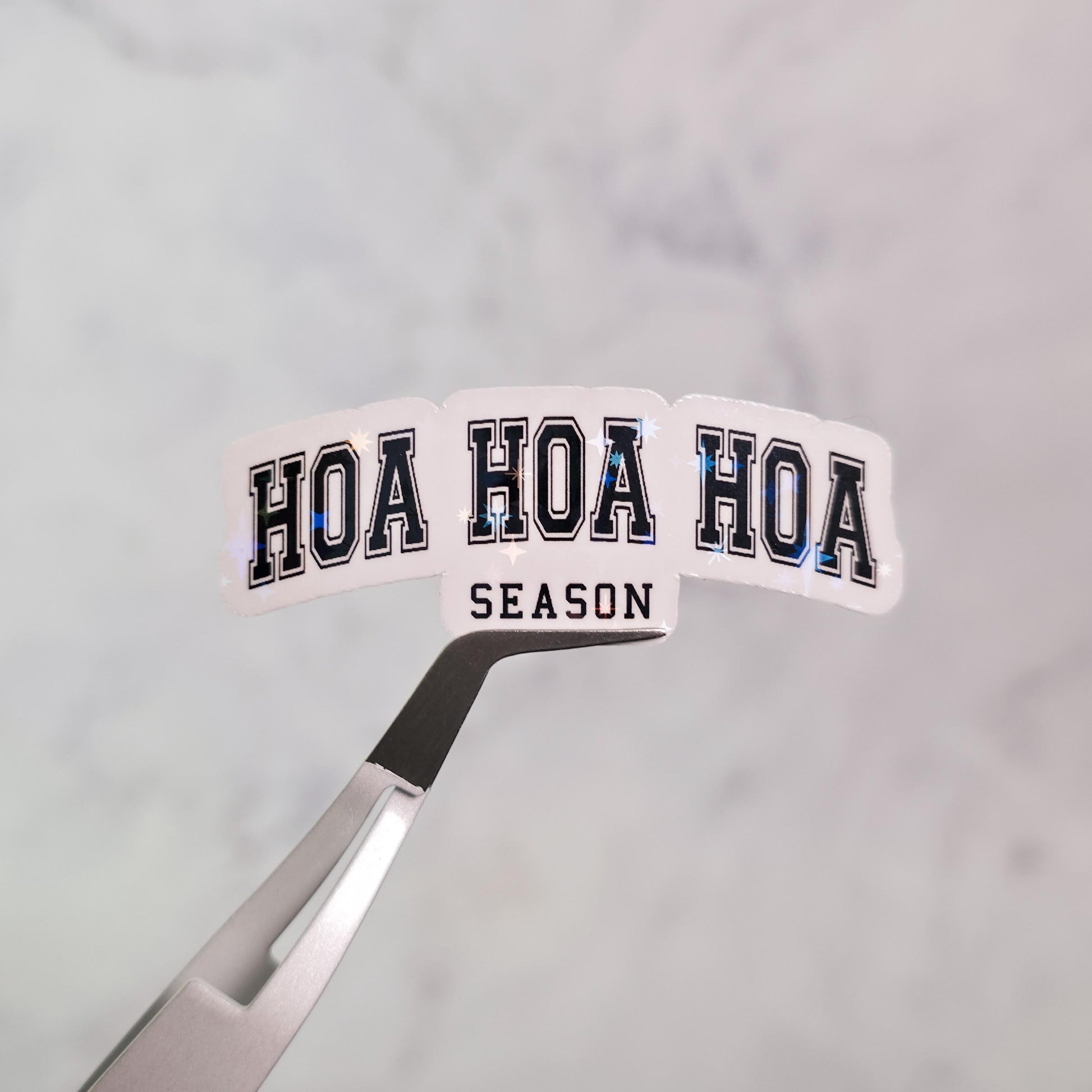 Hoa Hoa Hoa Holographic Sticker, Trendy Water Resistant, Trendy Fall, Vampire Fangirl, Bookworm Gift