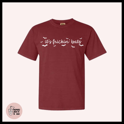 It's Frickin Bats T-shirt, Batty Shirt, Cute Casual Soft Cotton Tee, Witchy Comfy Top, Falloween Vibes, Spooky Season Gift