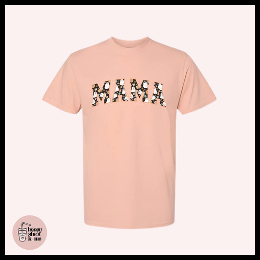 Spooky Mama T-shirt, Halloween Shirt, Casual Soft Cotton Tee, Cute Ghosts Comfy Top, Spooky Season Mom Gift