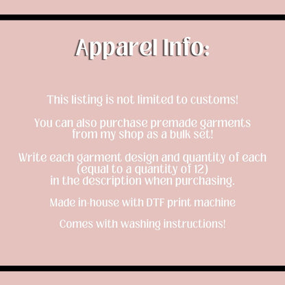 Bulk and Wholesale T-shirts, Cute Casual Soft Cotton Tee, Comfort Colors, Custom and Personalized, Sizes: S-4XL