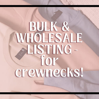 Bulk and Wholesale Crewnecks, Comfy Fleece Soft Crew, Gildan Softstyle, Custom and Personalized, Sizes: S-4XL