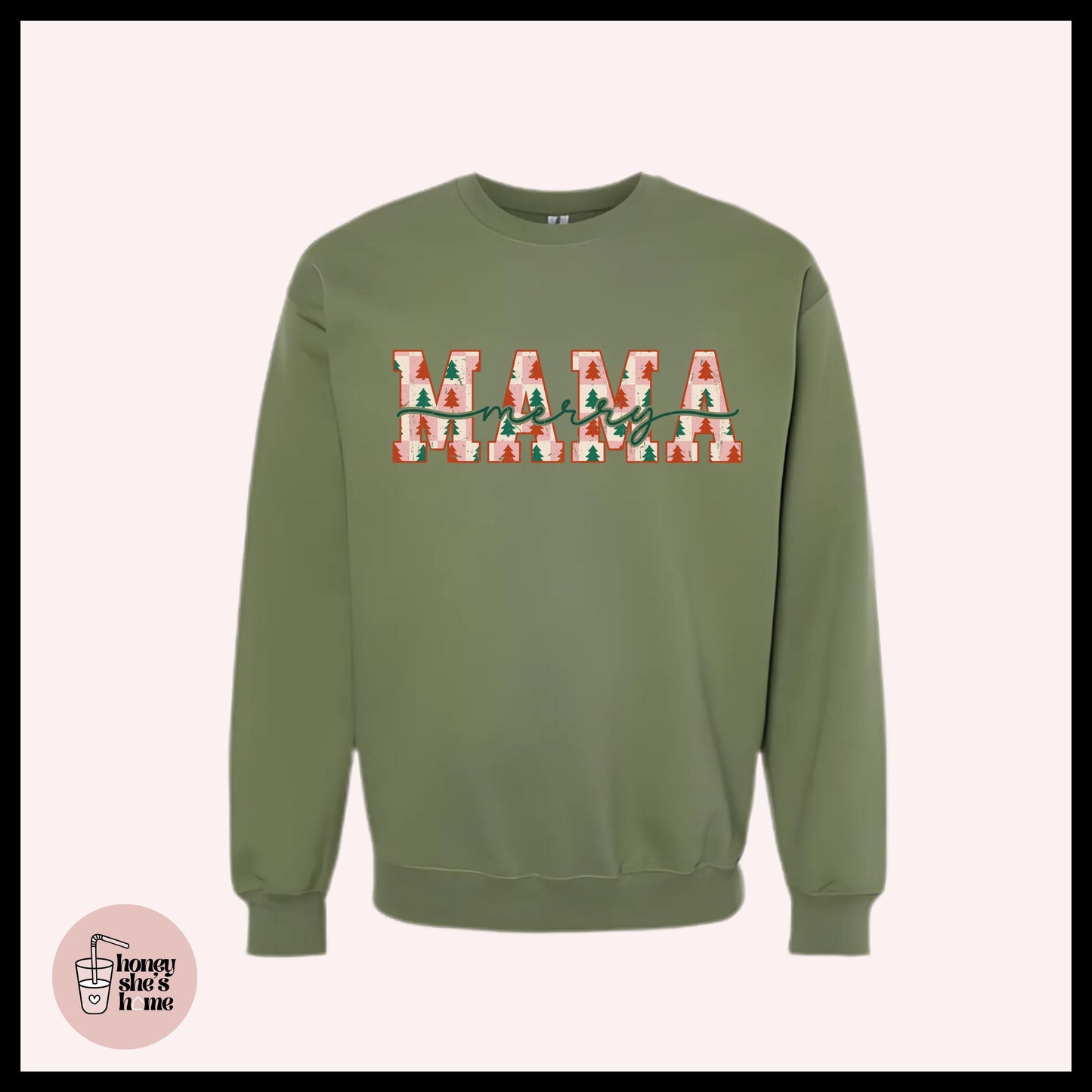 Merry Mama Crewneck: Cute Christmas Sweatshirt