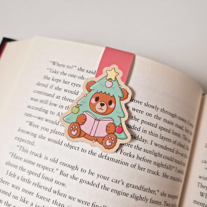 Berry Christmas Magnetic Bookmark: Teddy Bear Page Marker