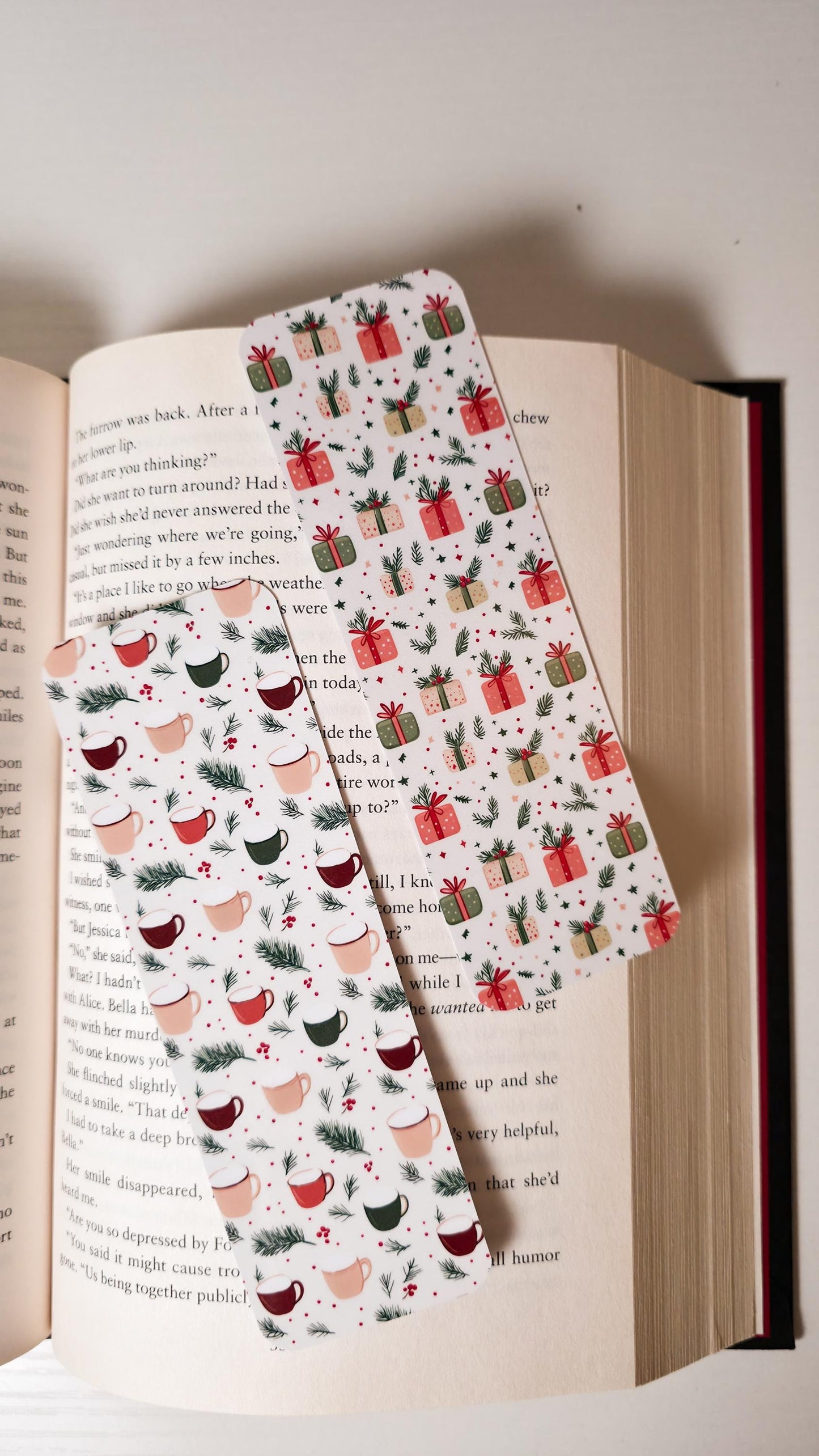 Holiday Bookmark Set: Double-Sided Laminated Paper Bookmark