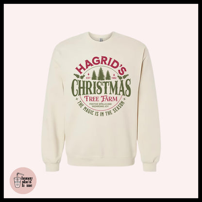 Magically Grown Tree Farm Crewneck: Holiday Fan Fleece Sweatshirt