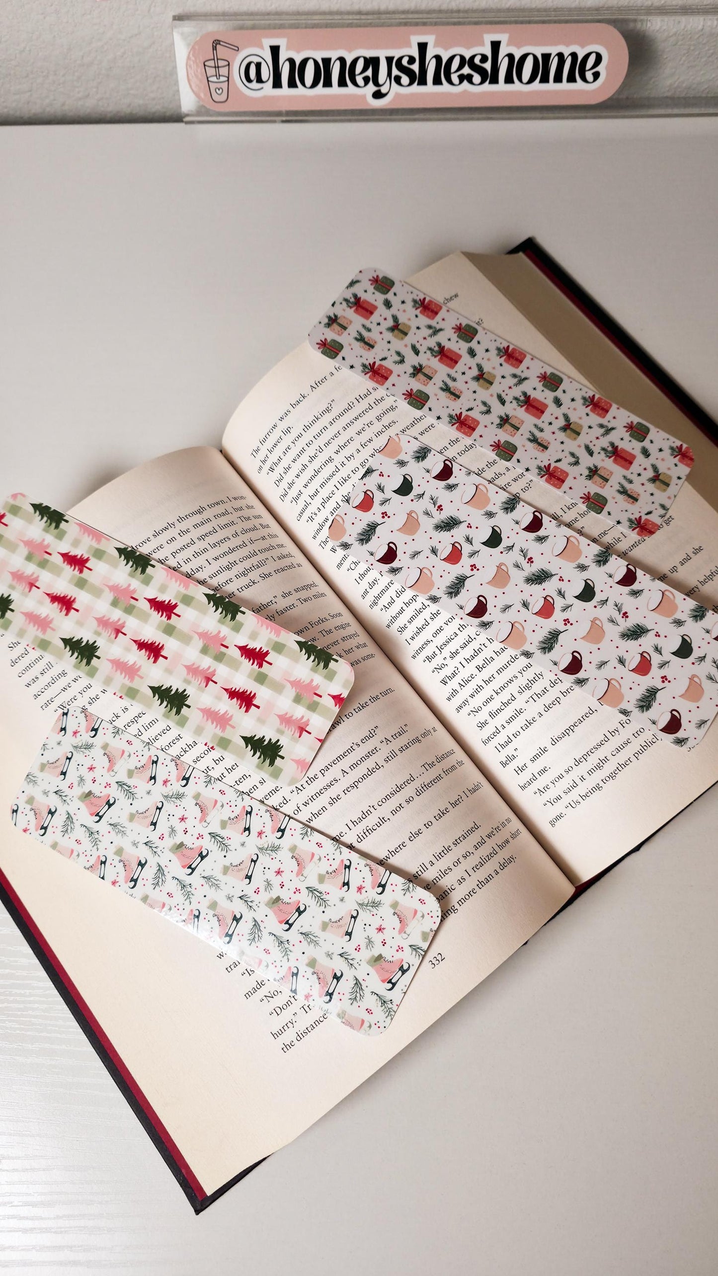 Holiday Bookmark Set: Double-Sided Laminated Paper Bookmark