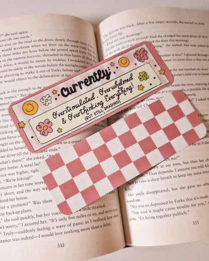 The Burnout Bundle, Overstimulated Mental Health Stickers + Bookmarks, Cozy Bookish Self Care Gift, Funny Sarcastic Sticker Pack
