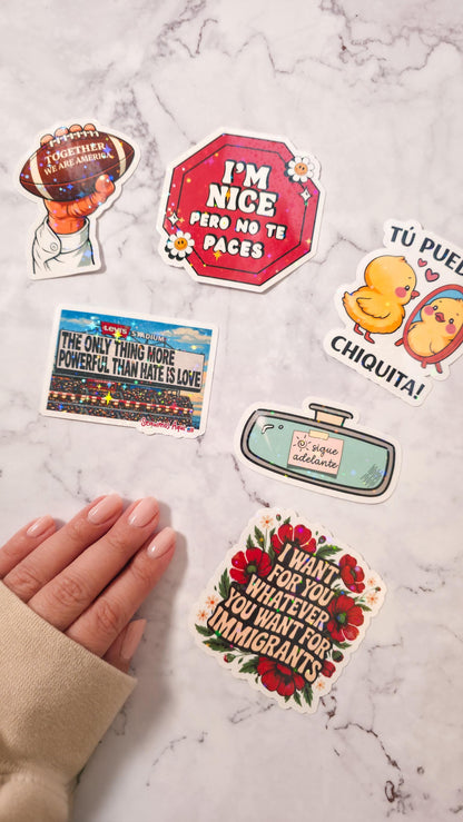 Sigue Adelante Holographic Sticker: Keep Moving Forward, Inspirational Rear View Mirror