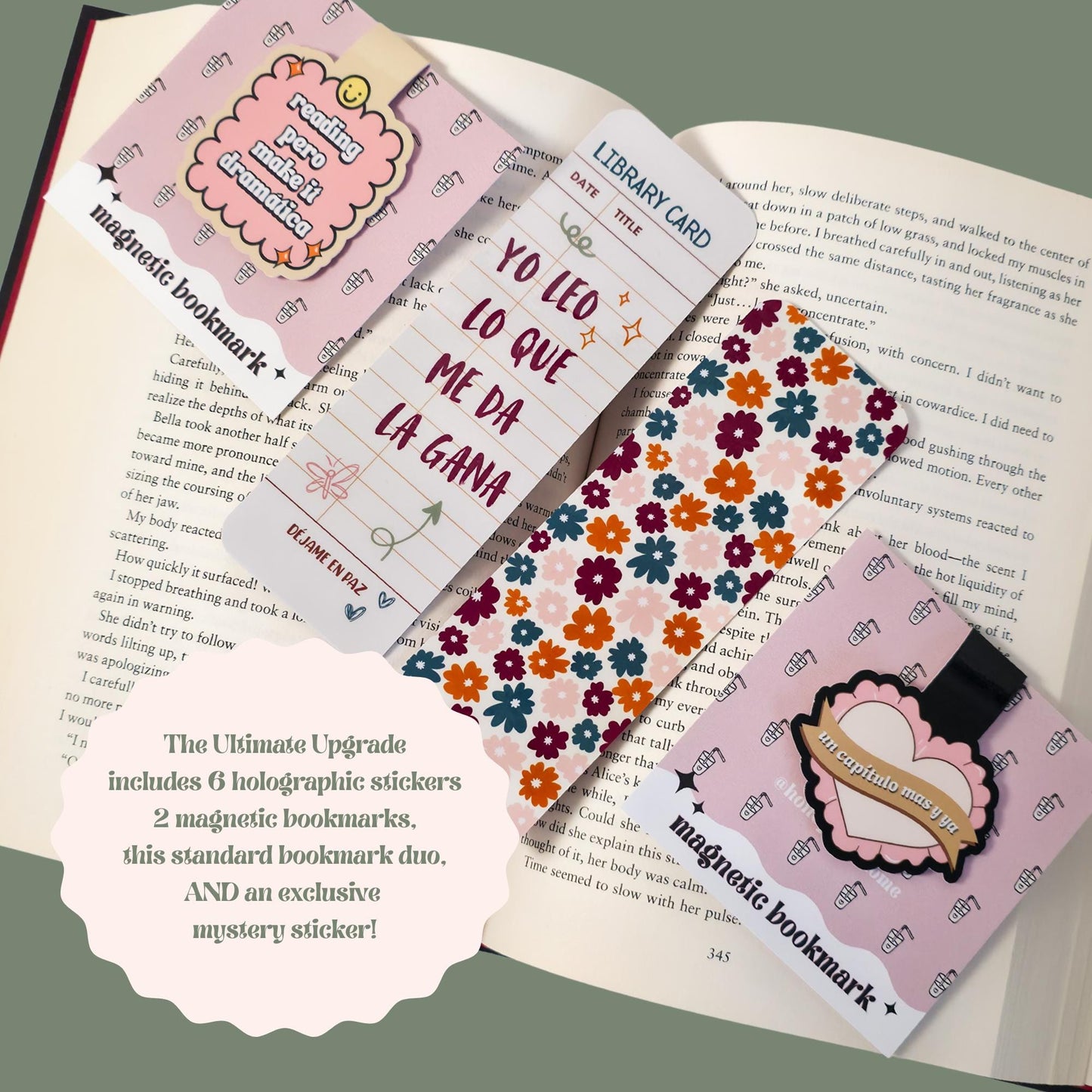 The Seguimos Aqui Bundle: Latin American Pride Holographic Stickers + Bookmarks