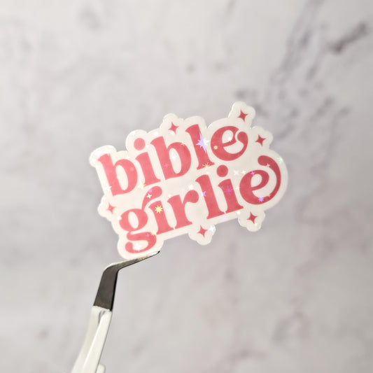 Bible Girlie Holographic Sticker | Faith Girl | Christian Planner Sticker | Spiritual Journaling Decal