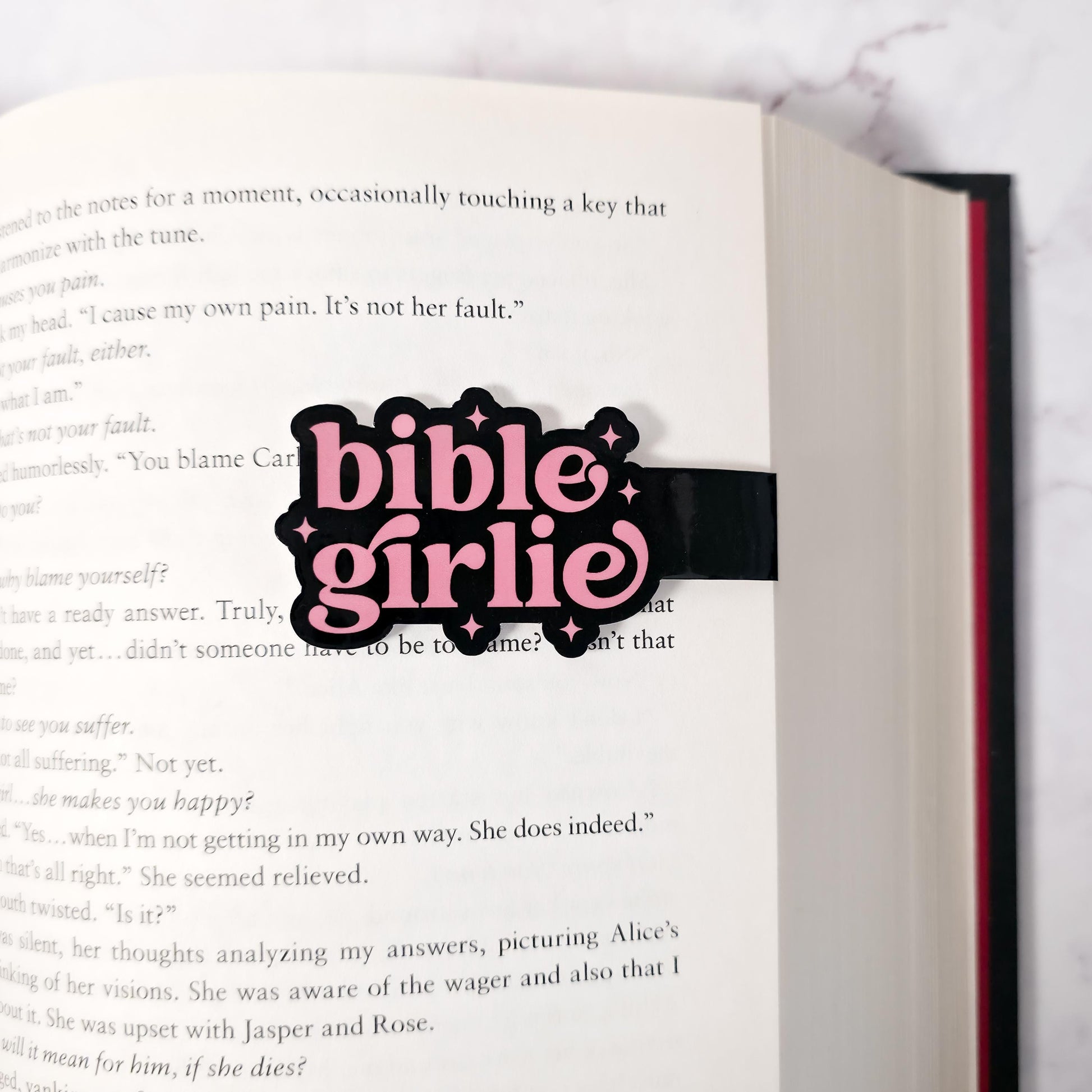 Bible Girlie Magnetic Bookmark | Cute Faith Bookmark | Scripture Reader Gift