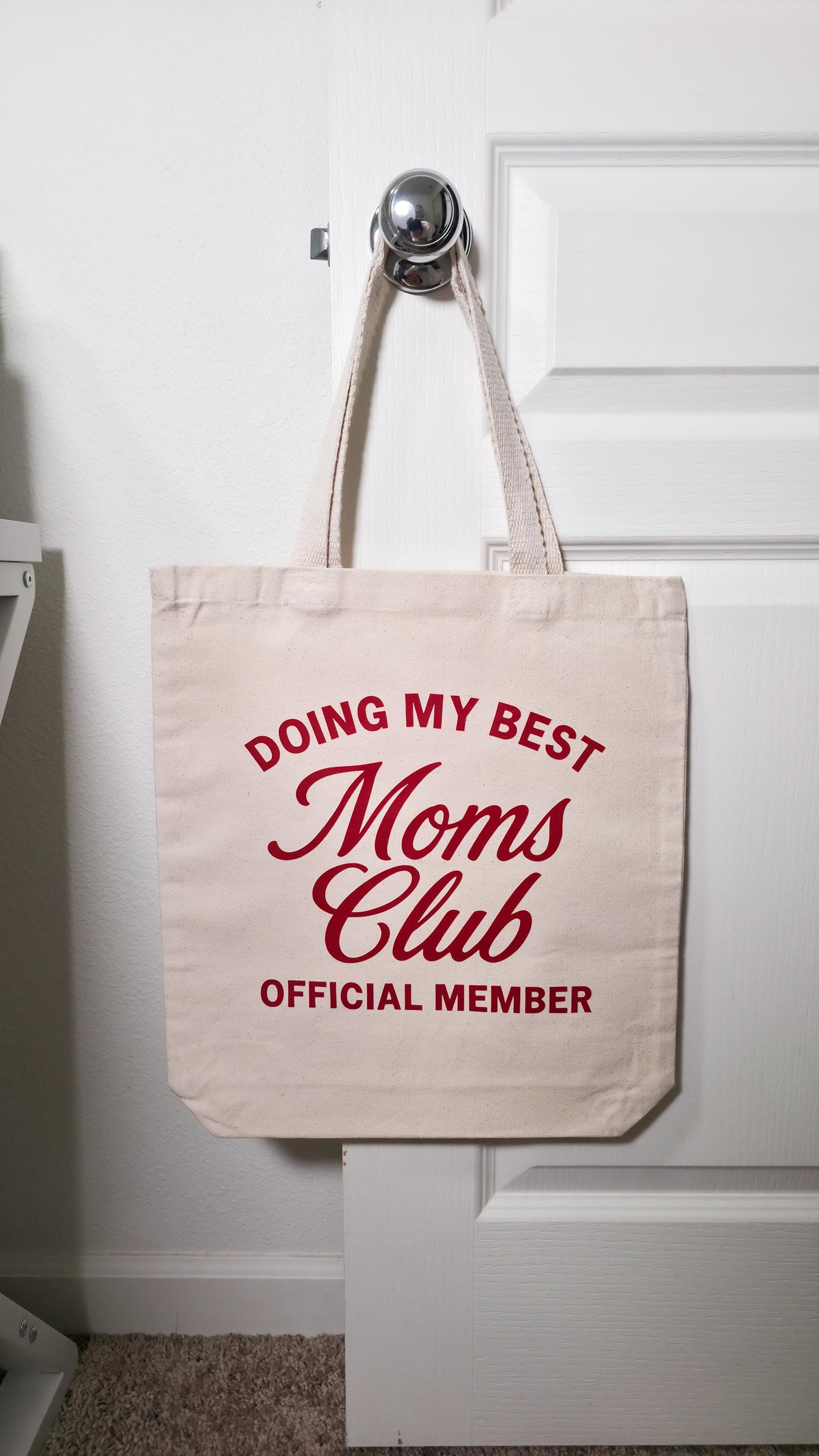 Mom Club Tote Bag, Reusable Grocery Shopping Bag