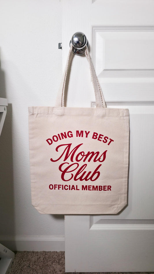 Mom Club Tote Bag, Reusable Grocery Shopping Bag