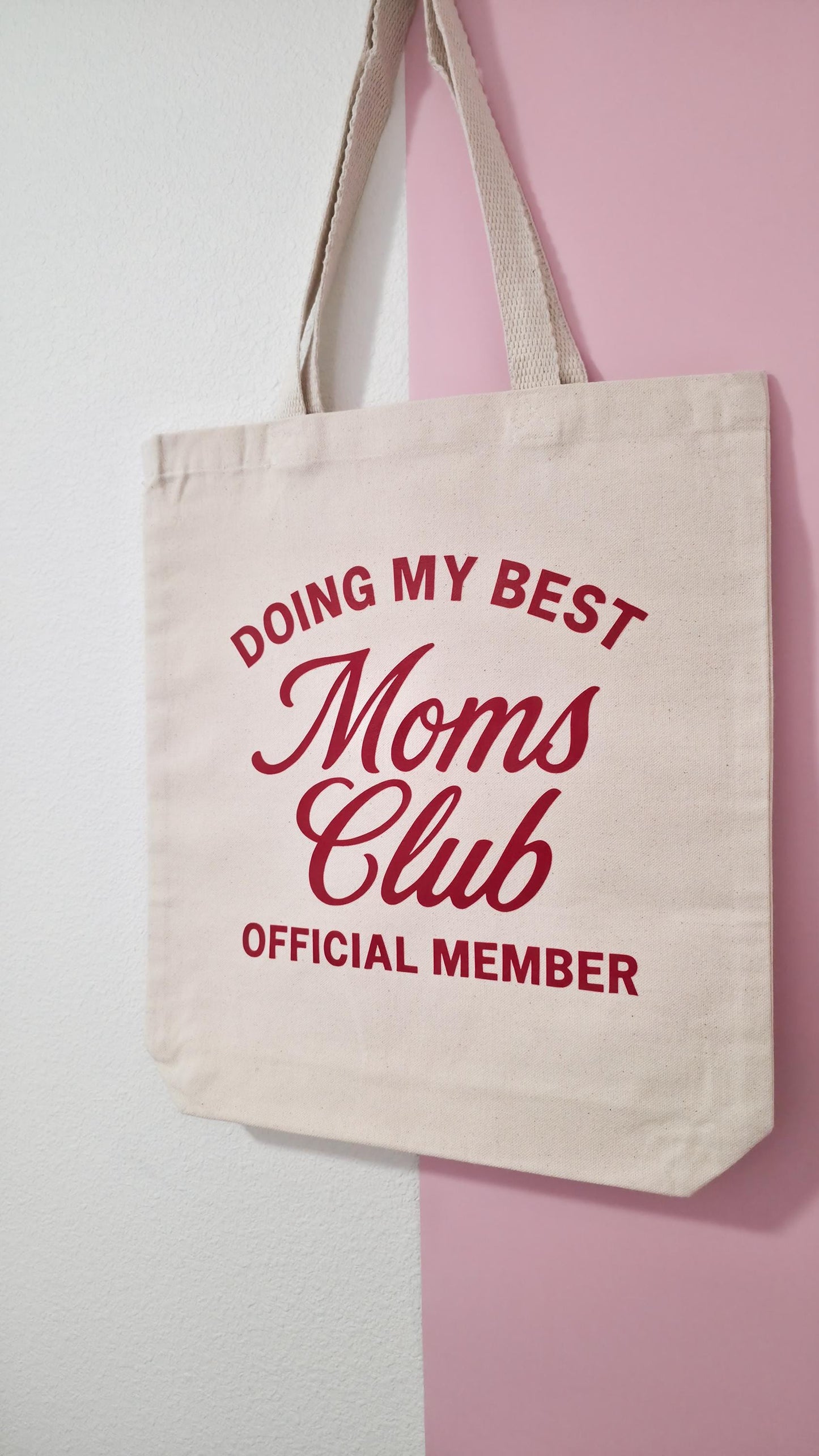 Mom Club Tote Bag, Reusable Grocery Shopping Bag