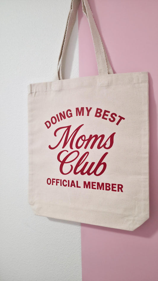 Mom Club Tote Bag, Reusable Grocery Shopping Bag