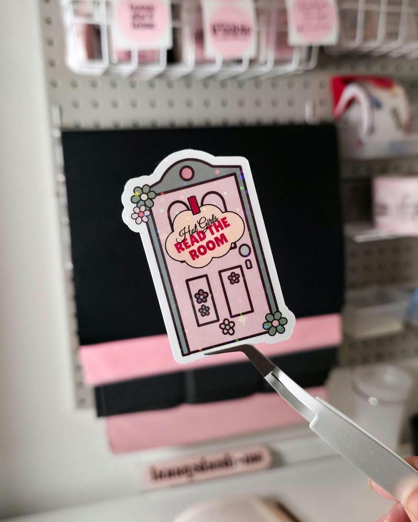 Hot Girls Holographic Sticker Bundle, Book Lover Sticker Pack, Small Business Sticker, Cute Laptop Decals