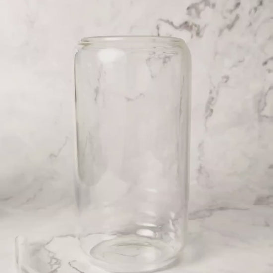 Strange And Unusual Coffee Glass Can, Halloween Beer Cup with Bamboo Lid, Spooky Glass Coffee Cup, Never Trust The Living Gift