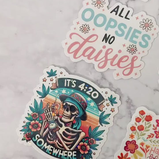 Moody Est. 7AM Holographic Sticker: Sarcastic Night Owl Laptop Decal